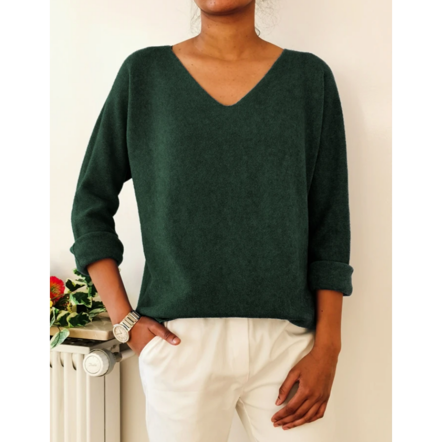 Rosa V Neck Plain Jumper (3 Colours) 8-14
