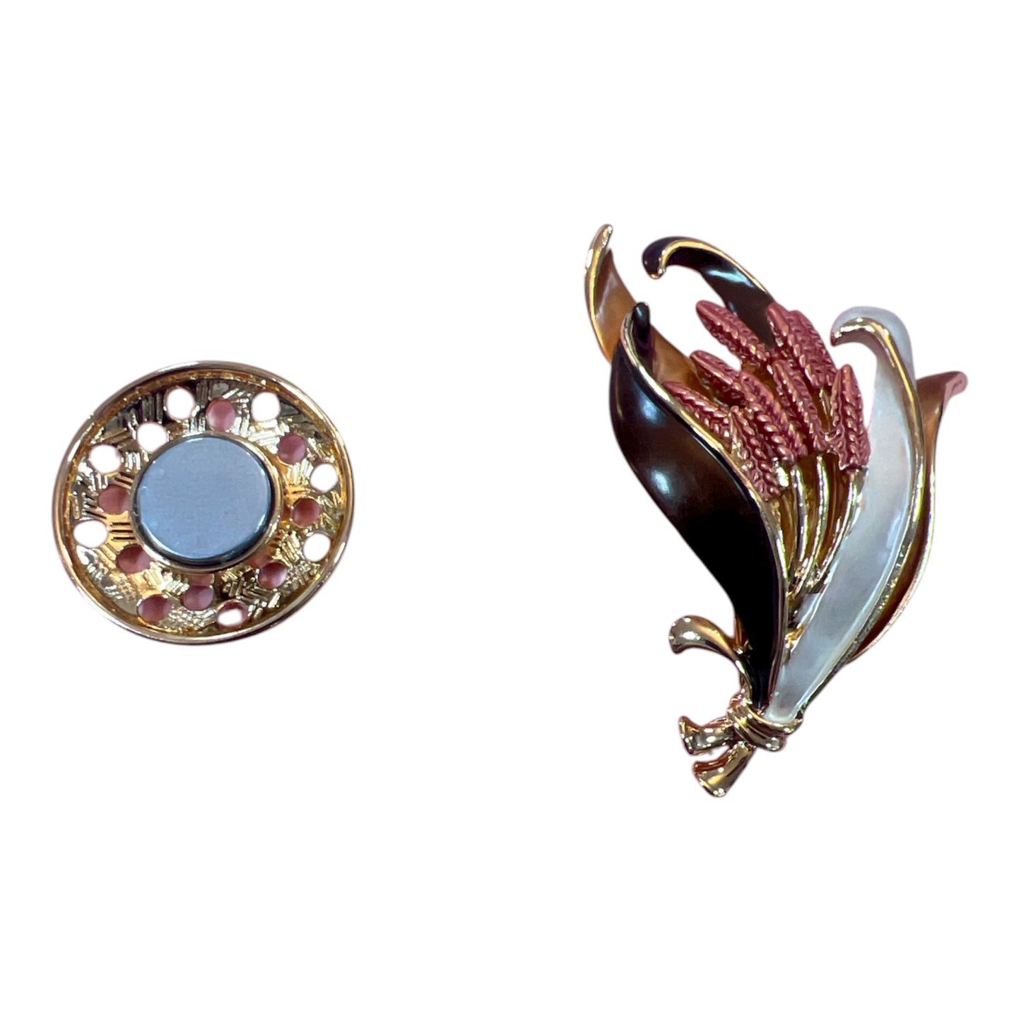 Magnetic Brooch Sheath Wheat Brown Gold