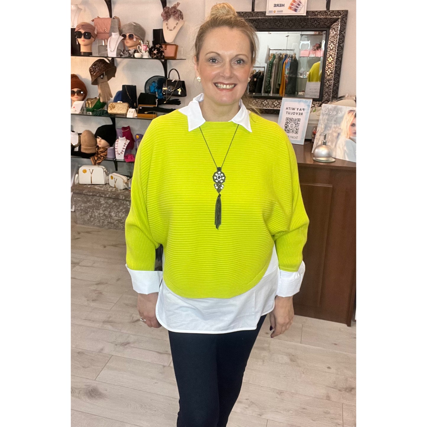 DECK By Decollage White Stretch Layering Shirt Top