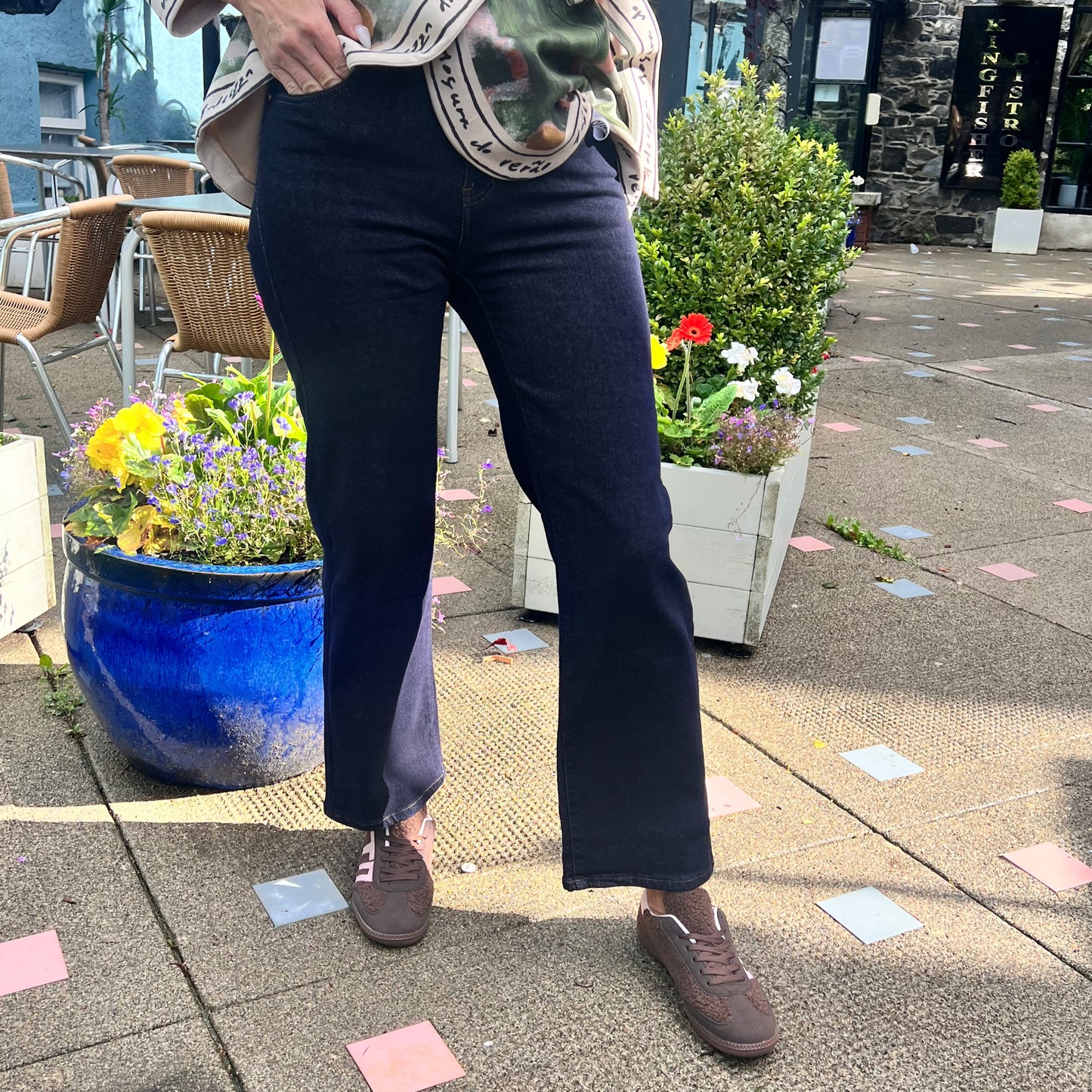 Lara Wide Leg Dark Denim Jeans
