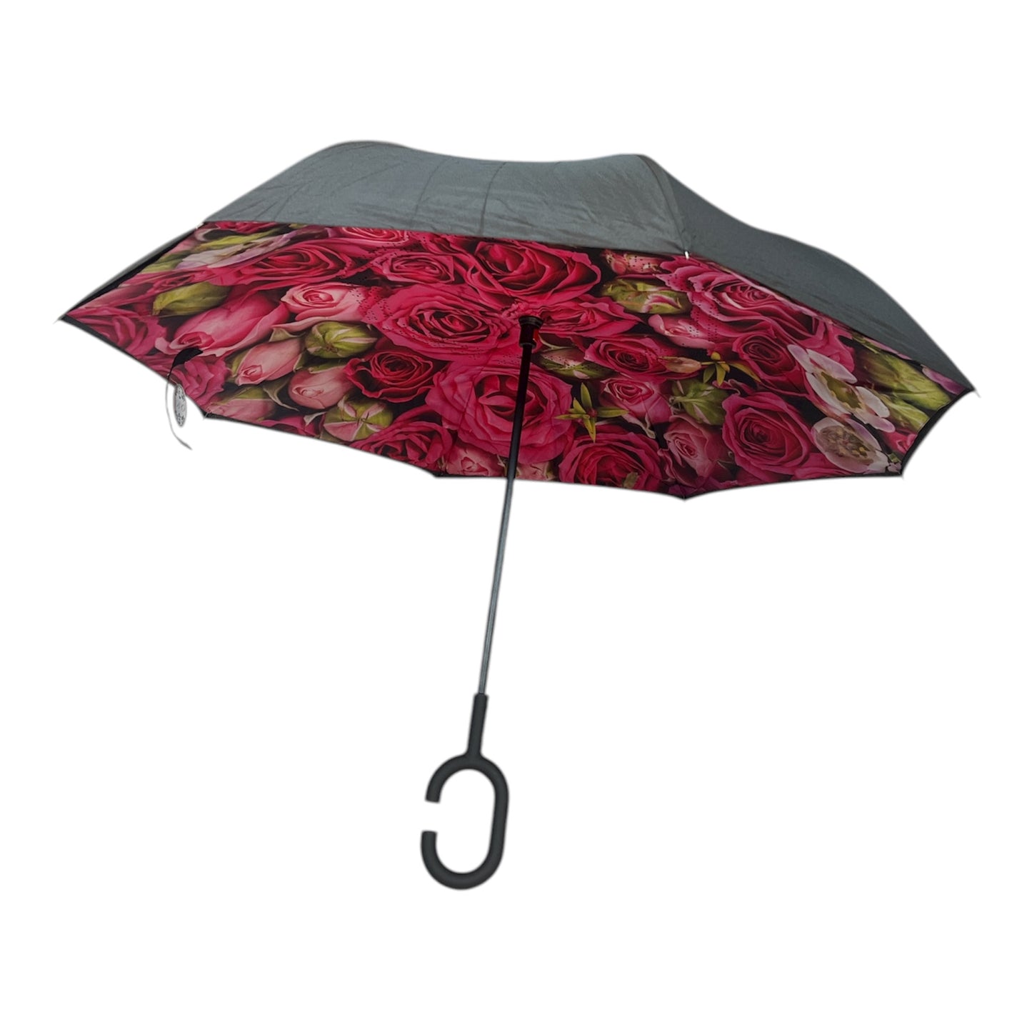Upside Down Umbrella Pink Roses