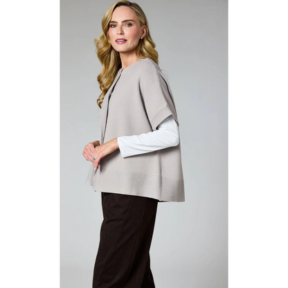 DECK Taupe Sleeveless Cardigan