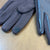 Brown Leatherette/Suedette Gloves Knot Design