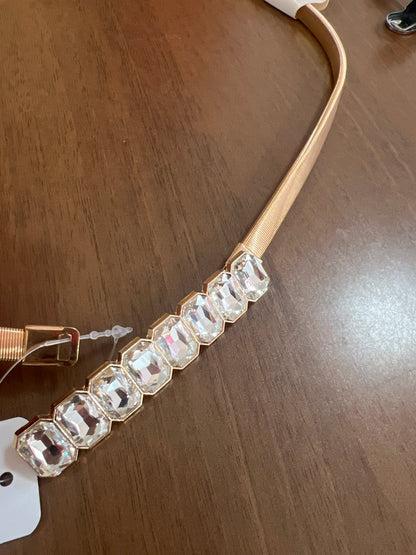 Gold Crystal Elasticated Belt