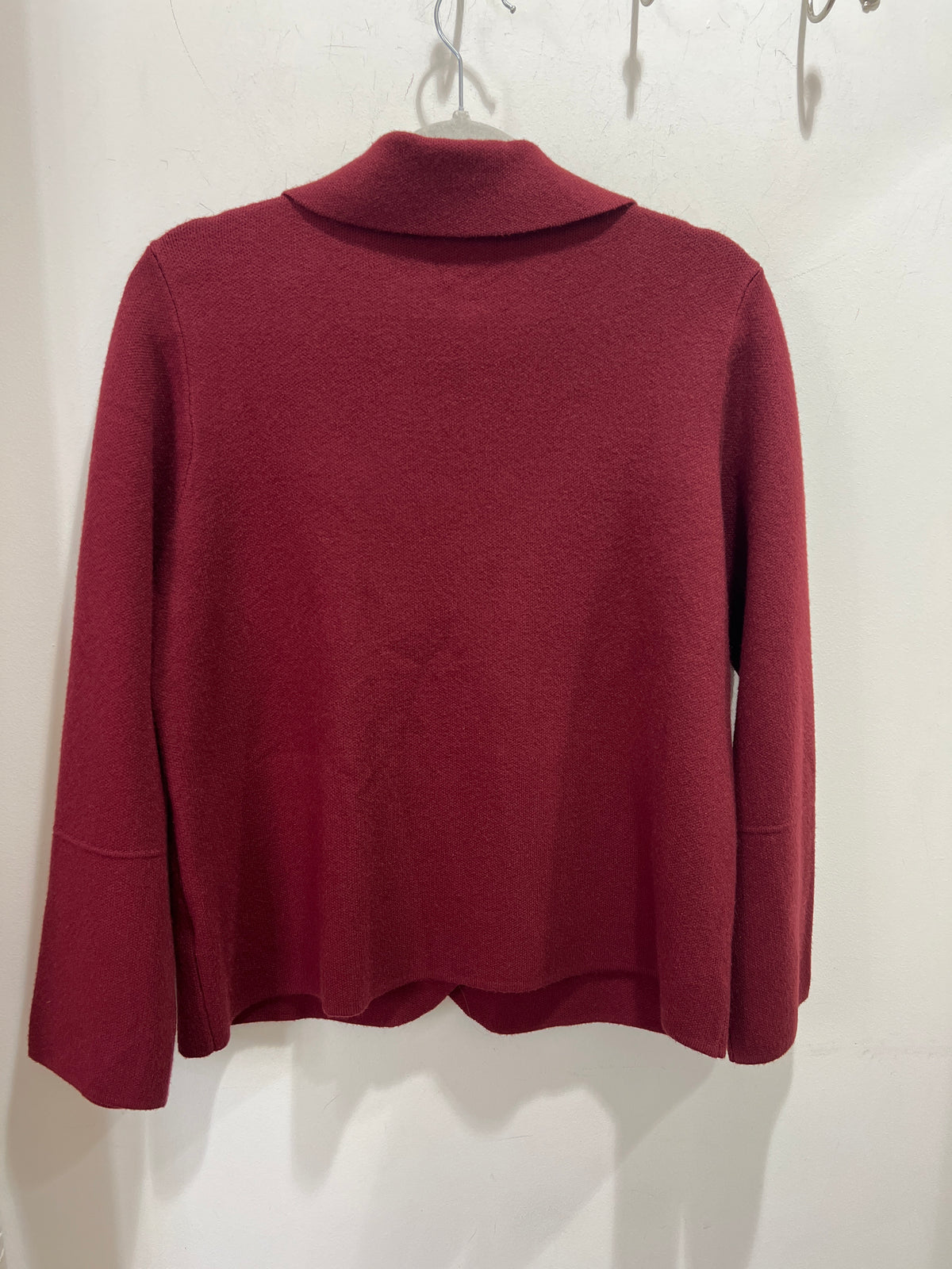 Aria Burgandy Cardigan Front Pockets