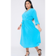 Tabatha CURVE Turquoise Stretch Dress with Pockets (Fits 14-24)
