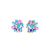 Crystal Statement Earrings Mint Pink & AB