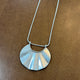 Silver Necklace Matt Silver Pendant