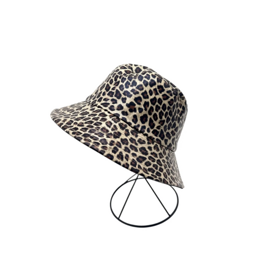 Leopard Rainhat Reversible Cream