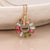 POM Golden Multicrystal Flower Charm Necklace