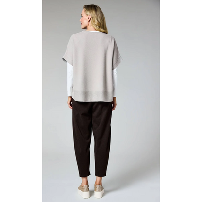 DECK Taupe Sleeveless Cardigan