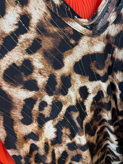 Leopard Print Sleeveless Maxi Dress