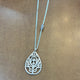 Silver Necklace Celtic Teardrop Pendant