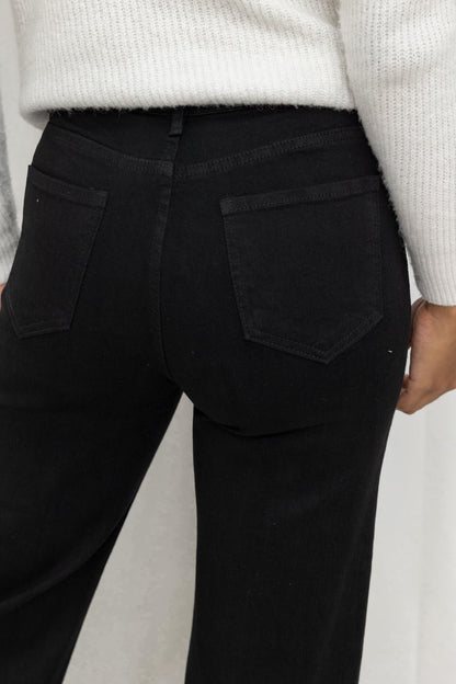 Sophie Black Stretch Straight Leg Jeans