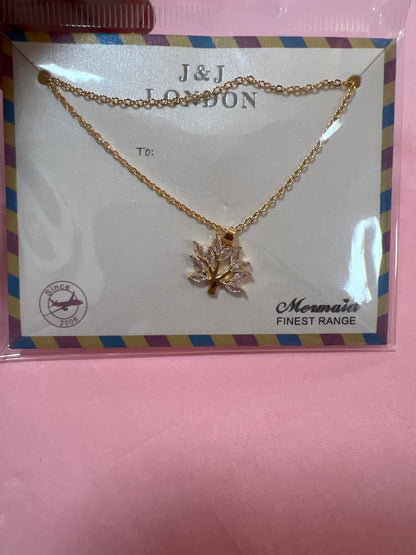 Gold Plated Tree of Life Necklace with Cubic Zirconia