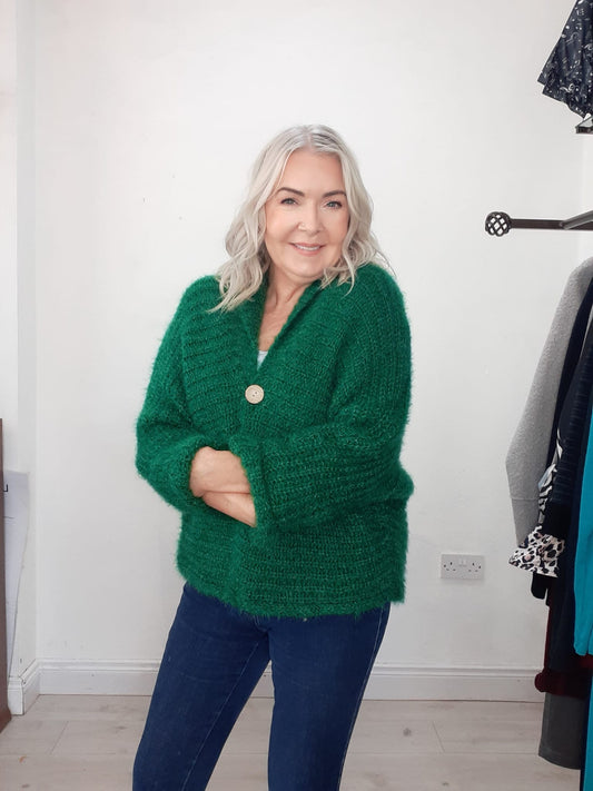 Nina Green Knitted Cardigan