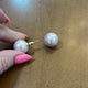 Dusty Pink Mirrored Large Ball Earrings