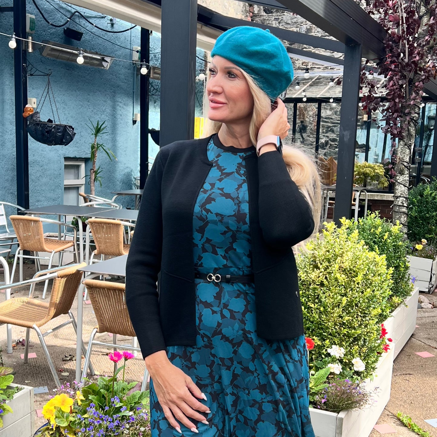 Soft Knit Teal Beret