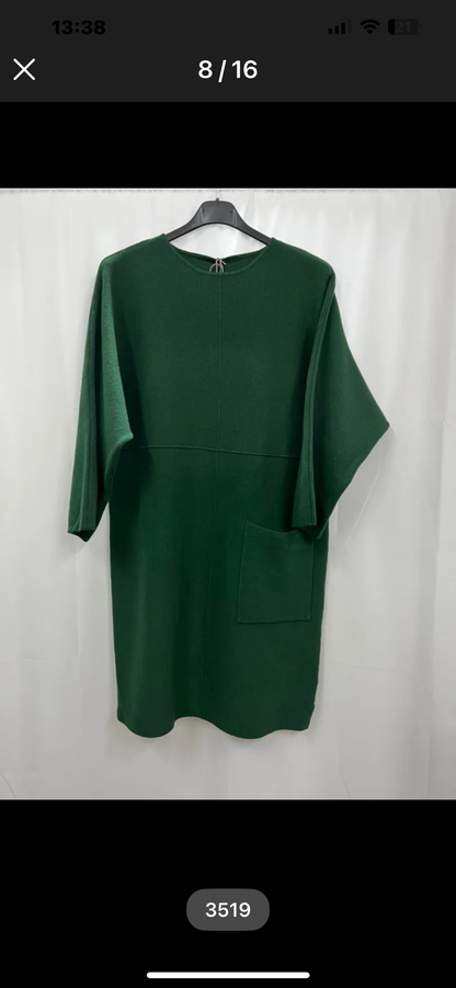 Remi Knit Jumper Dress With Pocket One Size (3 Colours) (Re-Stocked )