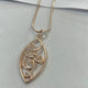 Rose Gold Necklace Oblong Pendant