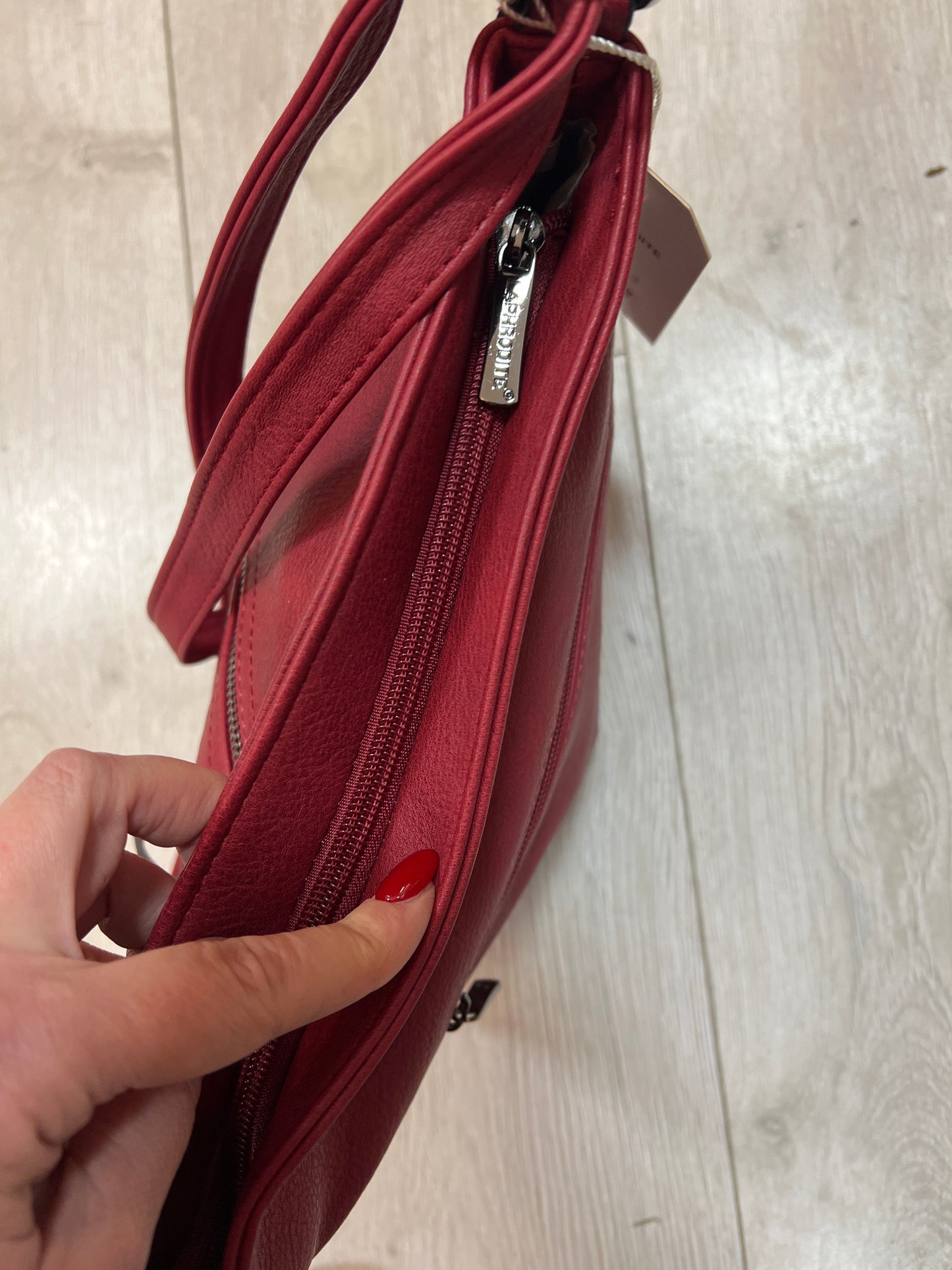 Crossbody Leatherette Bag Wine