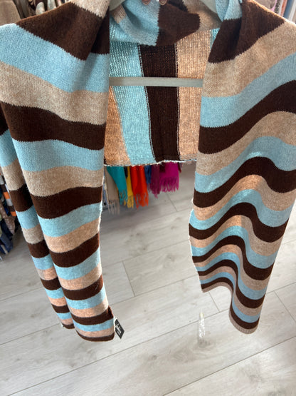 Striped Knit Scarf (4 COLOURS)