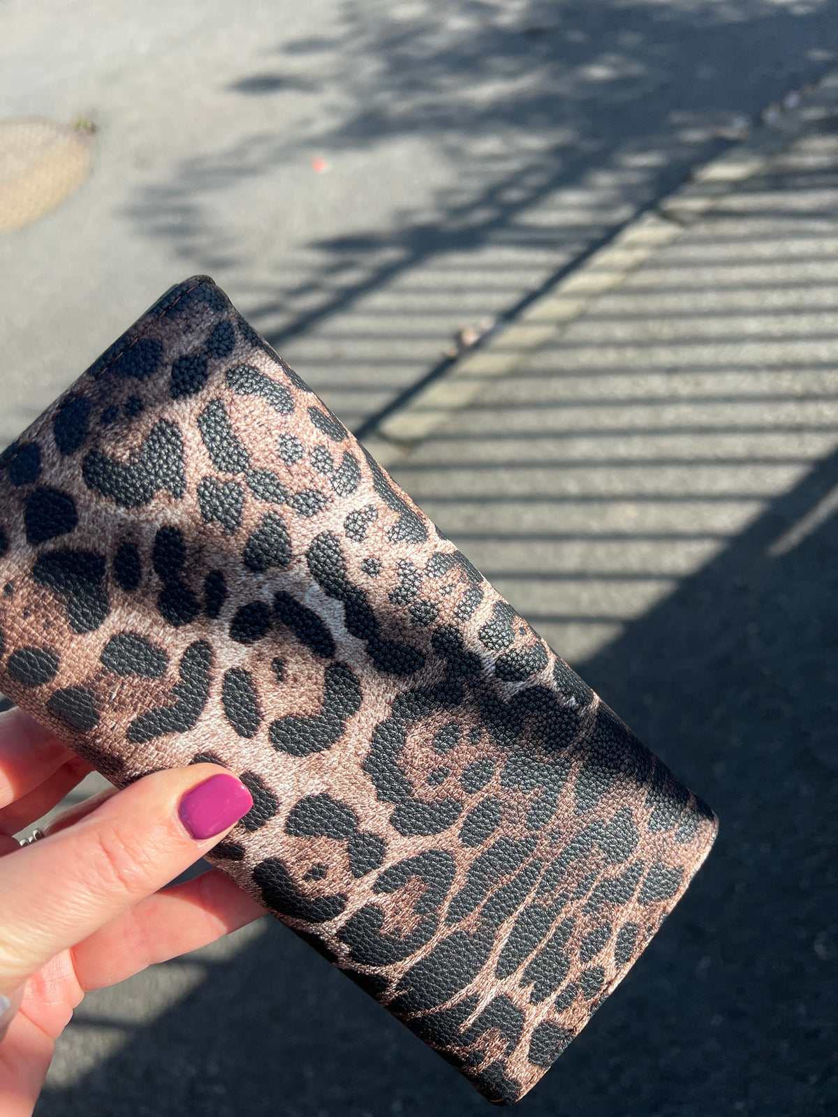 Leopard Print Purse Taupe