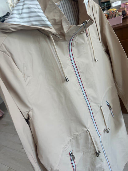 Cream Longline Raincoat