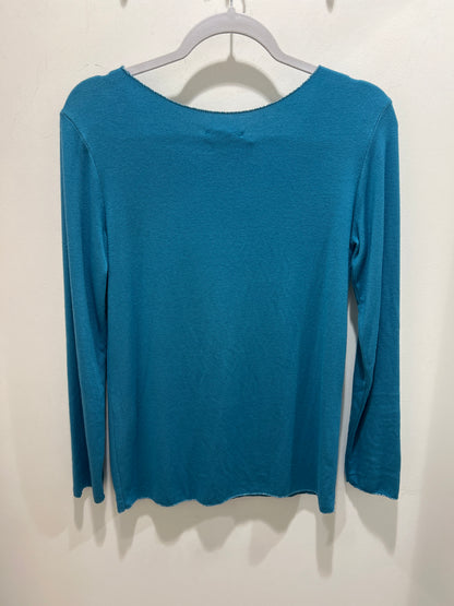 Cosy V Neck Long Sleeve Top Teal