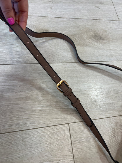 Colour Block Patchwork Crossbody Bag – Red, Pink & Taupe Camel