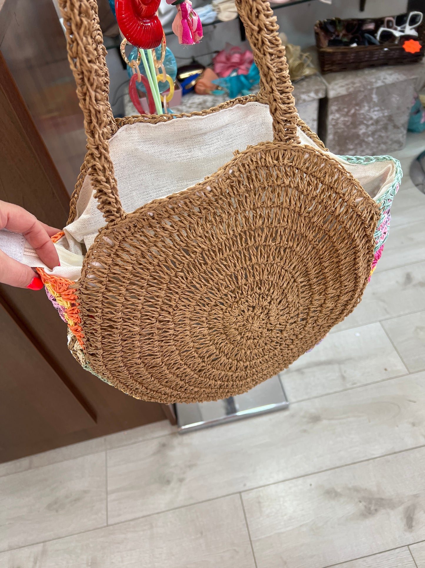 Boho Sunset Crochet Weaved Shoulder Bag