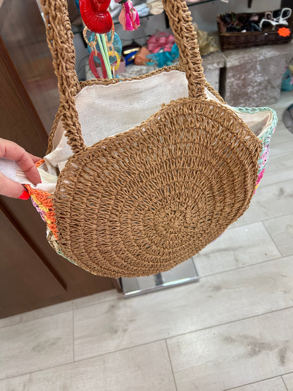 Boho Sunset Crochet Weaved Shoulder Bag