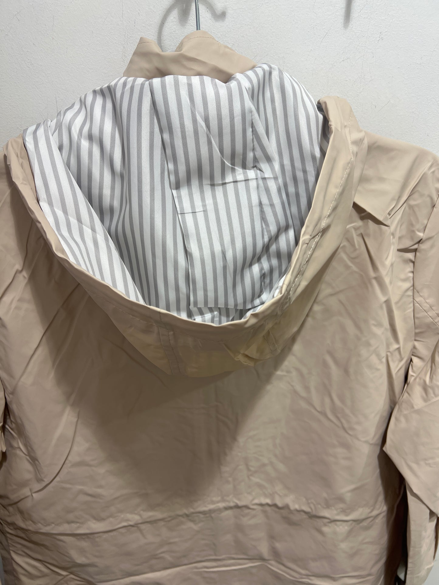 Cream Longline Raincoat