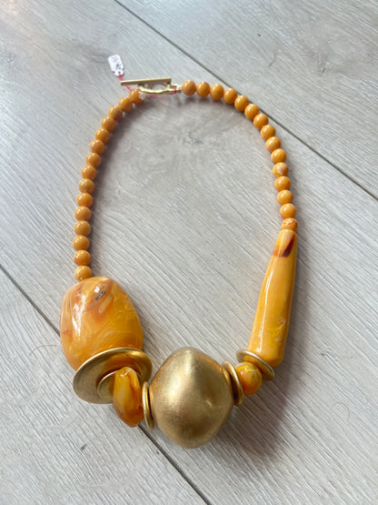 Mustard & Gold Statement Necklace