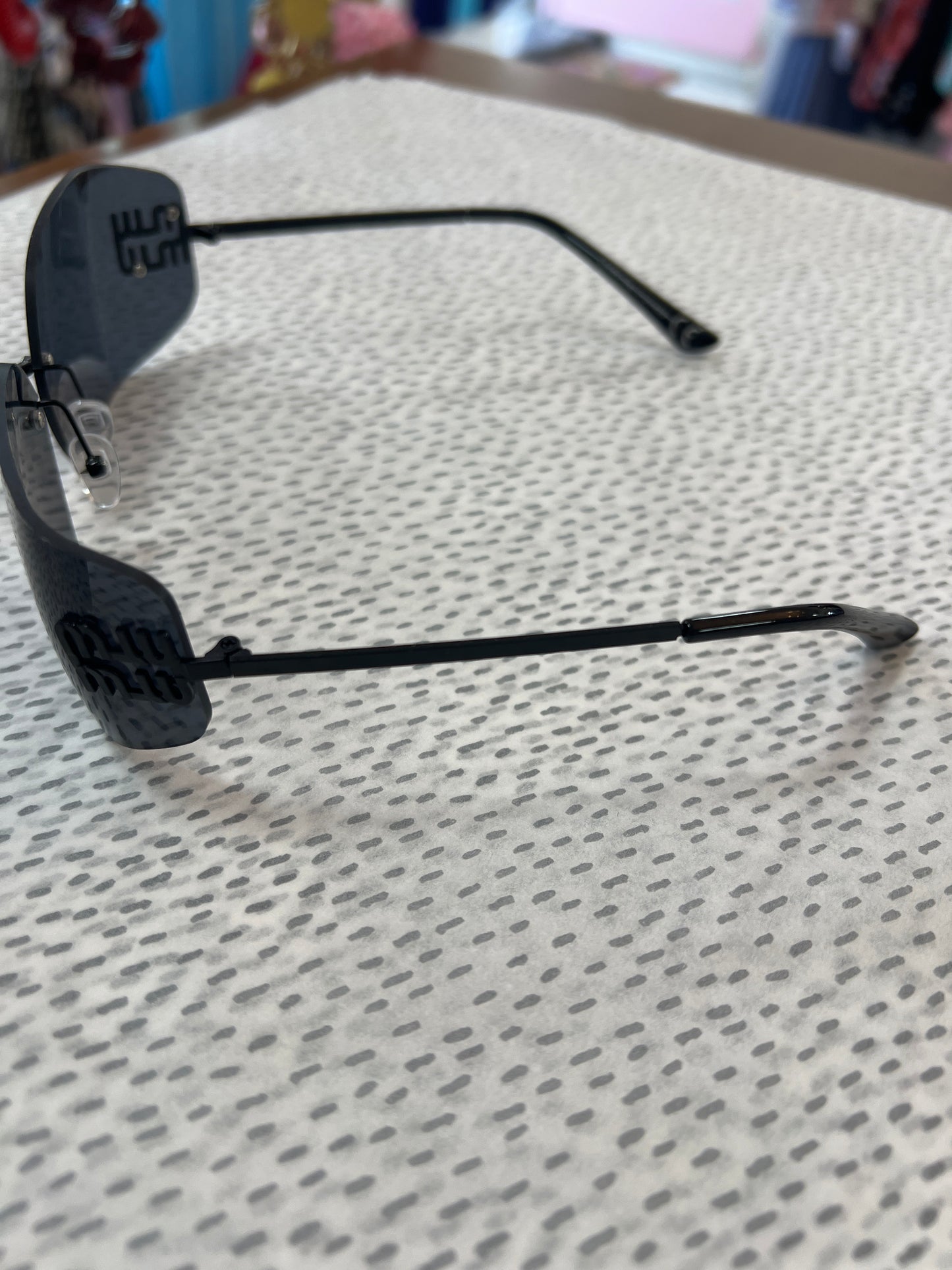 Black & Charcoal Wrap Around Sunglasses
