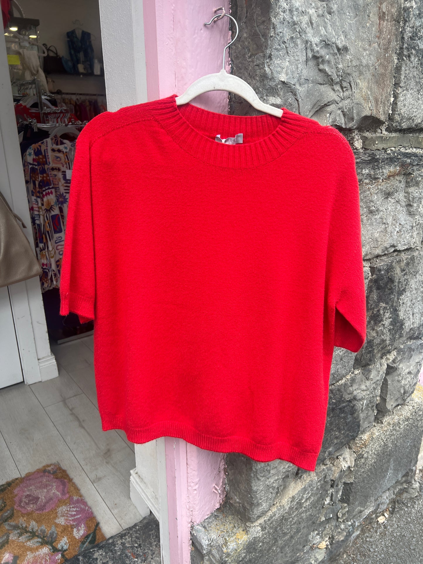 DECK Red Half Sleeve Knitted Jumper (5 Colours)