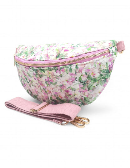 Pink Floral Crossbody Bum Bag