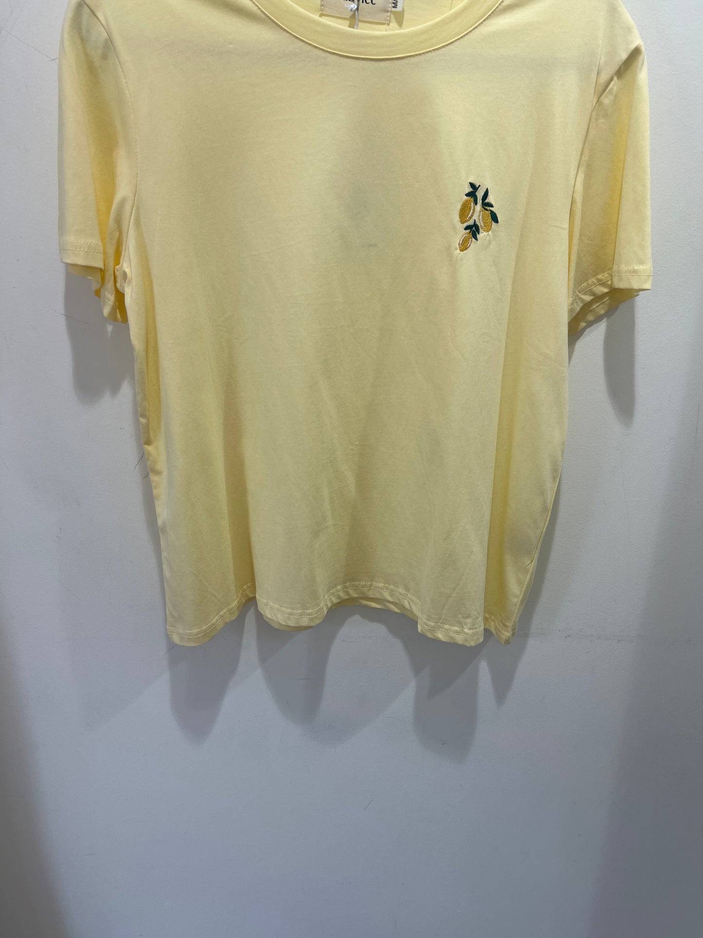 Limoncello Cotton Lemon Embroidered T-Shirt