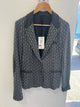 Grey Printed Cotton Blazer