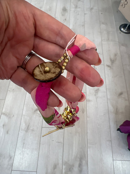 Pink Statement Fabric Necklace