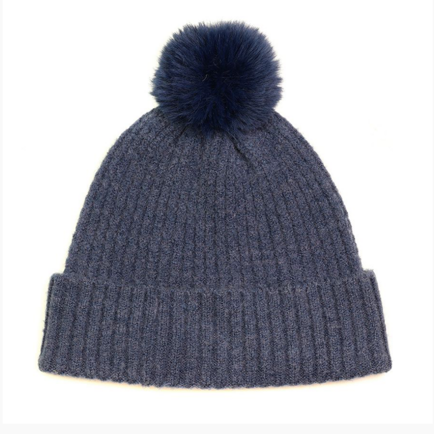 POM Recycled Blend Classic Blue Bobble Hat