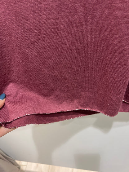 Cosy V Neck Long Sleeved Top Wine