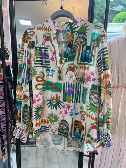 DECK Multicoloured Evil Eye Blouse