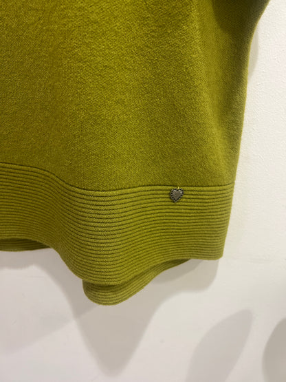 Chartreuse Green Half  Sleeved Cardigan