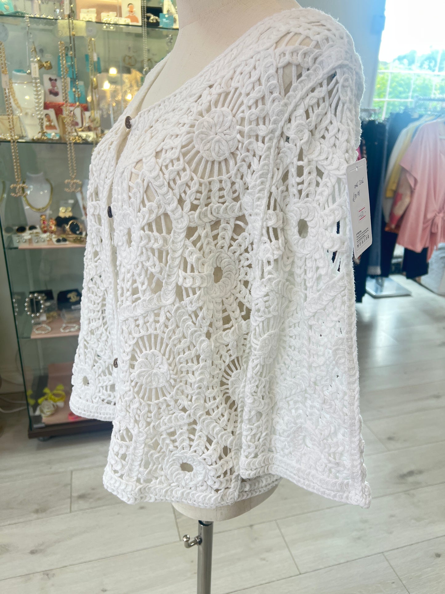 Crochet Cardigan With Buttons (4 Colours)