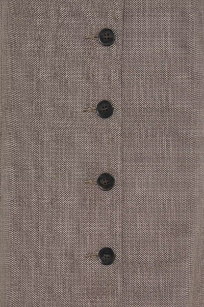 FRANSA Taupe Button Front Pinafore Dress