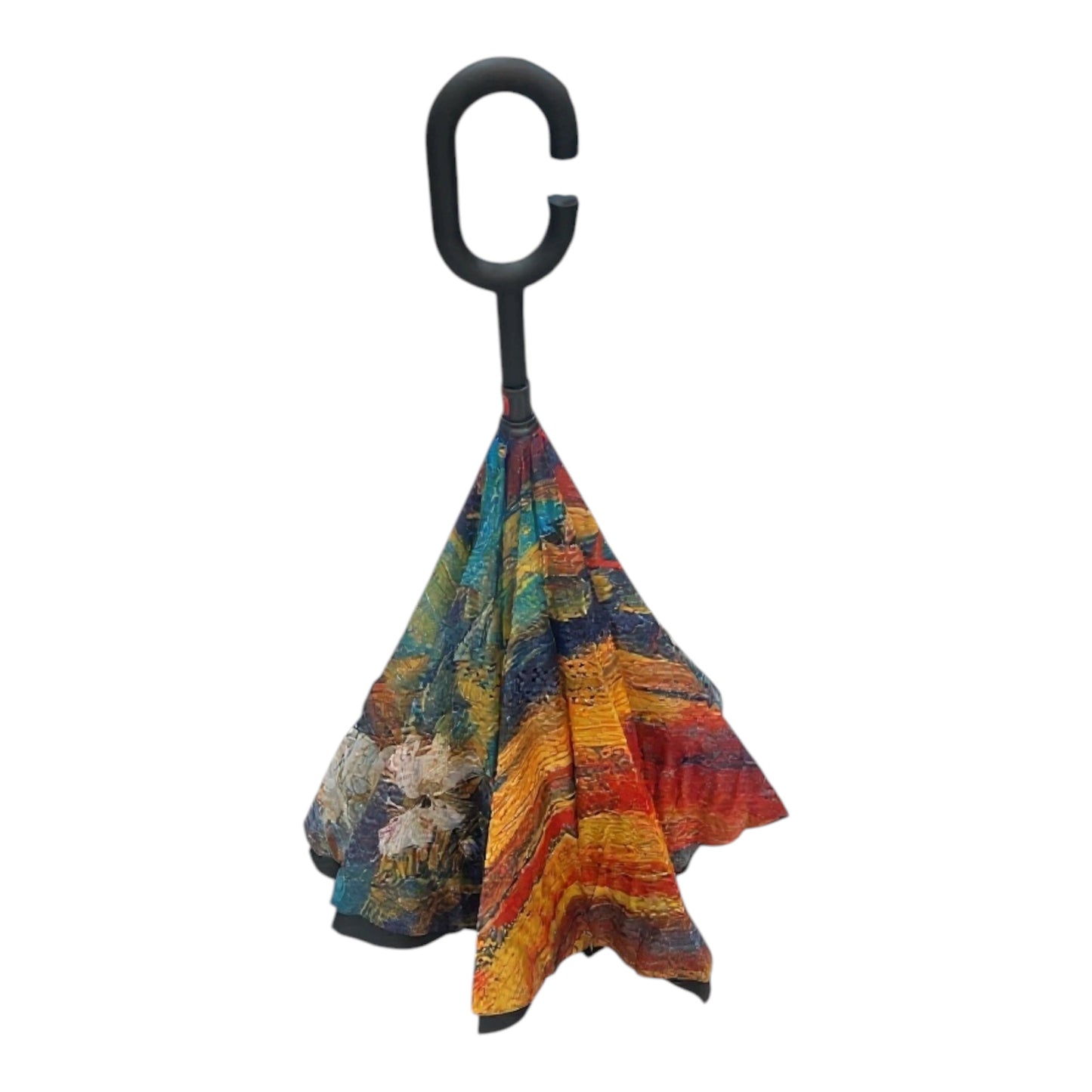 Upside Down Umbrella Autumn Scene