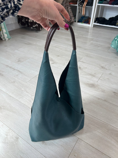 Teal Slouch Shoulder Bag