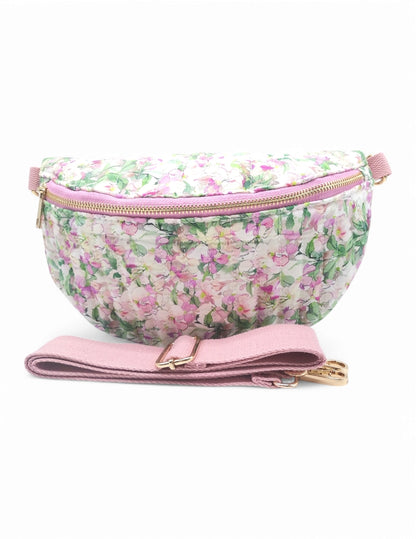 Pink Floral Crossbody Bum Bag