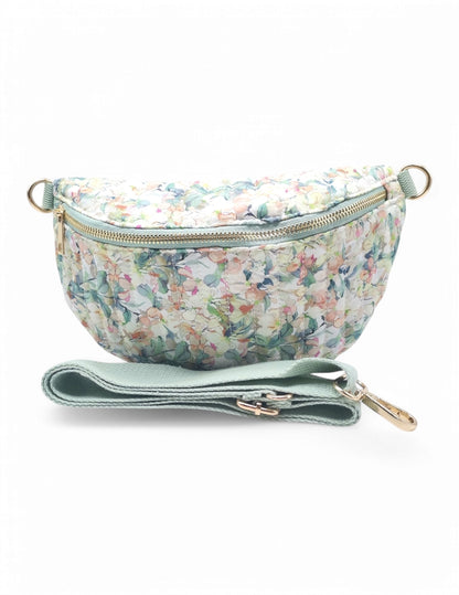 Mint Floral Crossbody Bum Bag